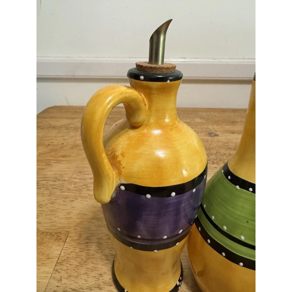 Tabletop‎ Gallery Bohemian Stripe Oil Bottles and Salt Shaker